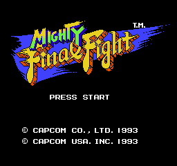 Mighty Final Fight (USA) Title Screen